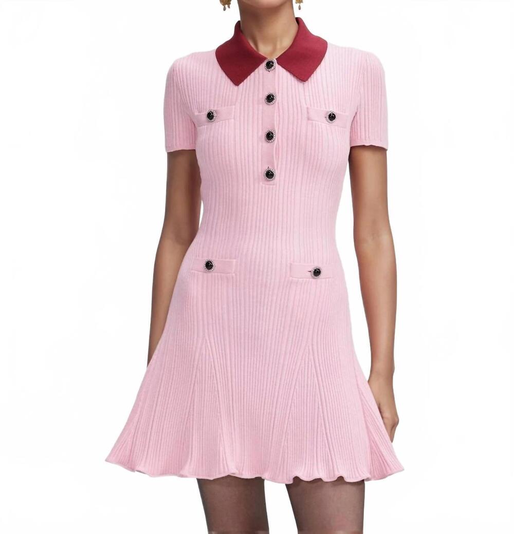 NEW PRODUCTSEEKER sophia knit polo dress in pink